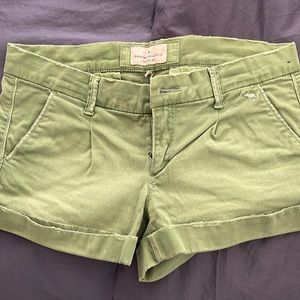 A&F green shorts